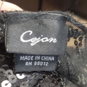 Cejon Black Lace Sequin Scaf Body